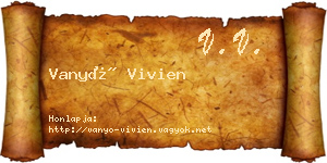 Vanyó Vivien névjegykártya